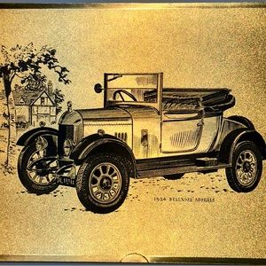 1924 Bullnose Morris Gold Vintage Foil Dufex Print